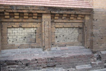 Wall in Warsaw where firing squads took place
