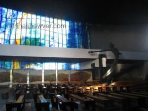 Interior of Lord's Ark church in Nowa Huta Poland