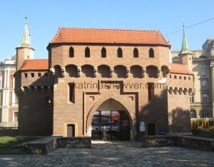 Barbican gate Krakow cropped and watermark