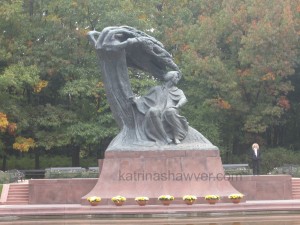 Frédéric Chopin Statue in Lazienski Park in Warsaw