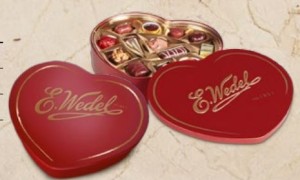 E. Wedel double heart tins