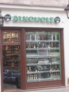Photo of alcohol store in the Polish language - Alkohole