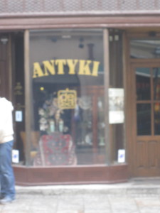 Photo of antiques store in the Polish language - Antyki