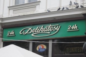 Photo of delicatessn sign in the Polish language - Delikatesy