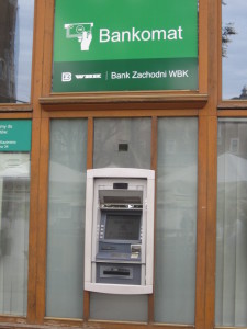Photo of ATM in the Polish language