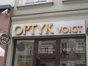 Photo of Polish language sign for Optical store: Optyk