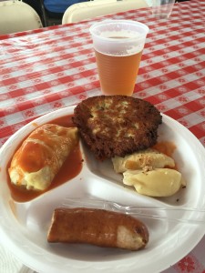 Polish Combo Plate and Polish beer at the 2016 Polish Festival