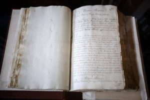 Photo of hand-written Polish constitution 1791