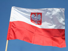 Polish Flag with Eagle