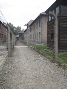 Electric fence at Auschwitz 