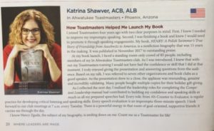 Featured in Toastmasters International Magazine June 2018