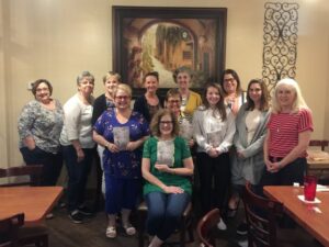 Katrina Shawver speaks to a book club