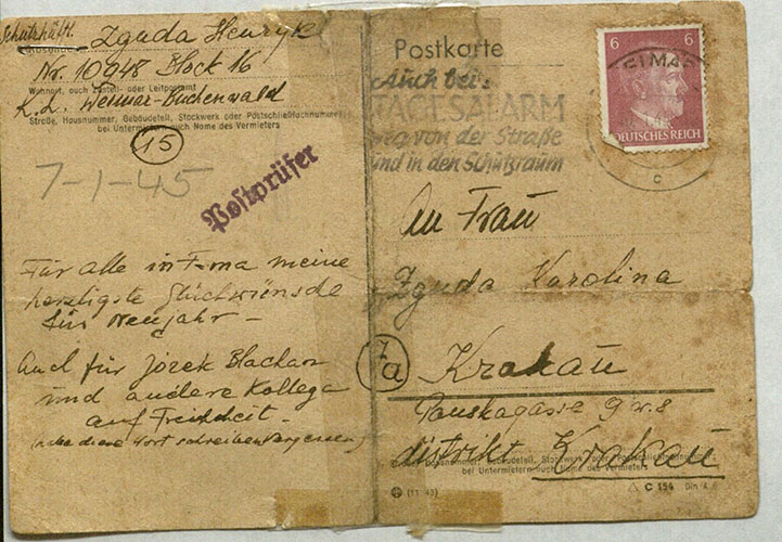 Buchenwald postcard front