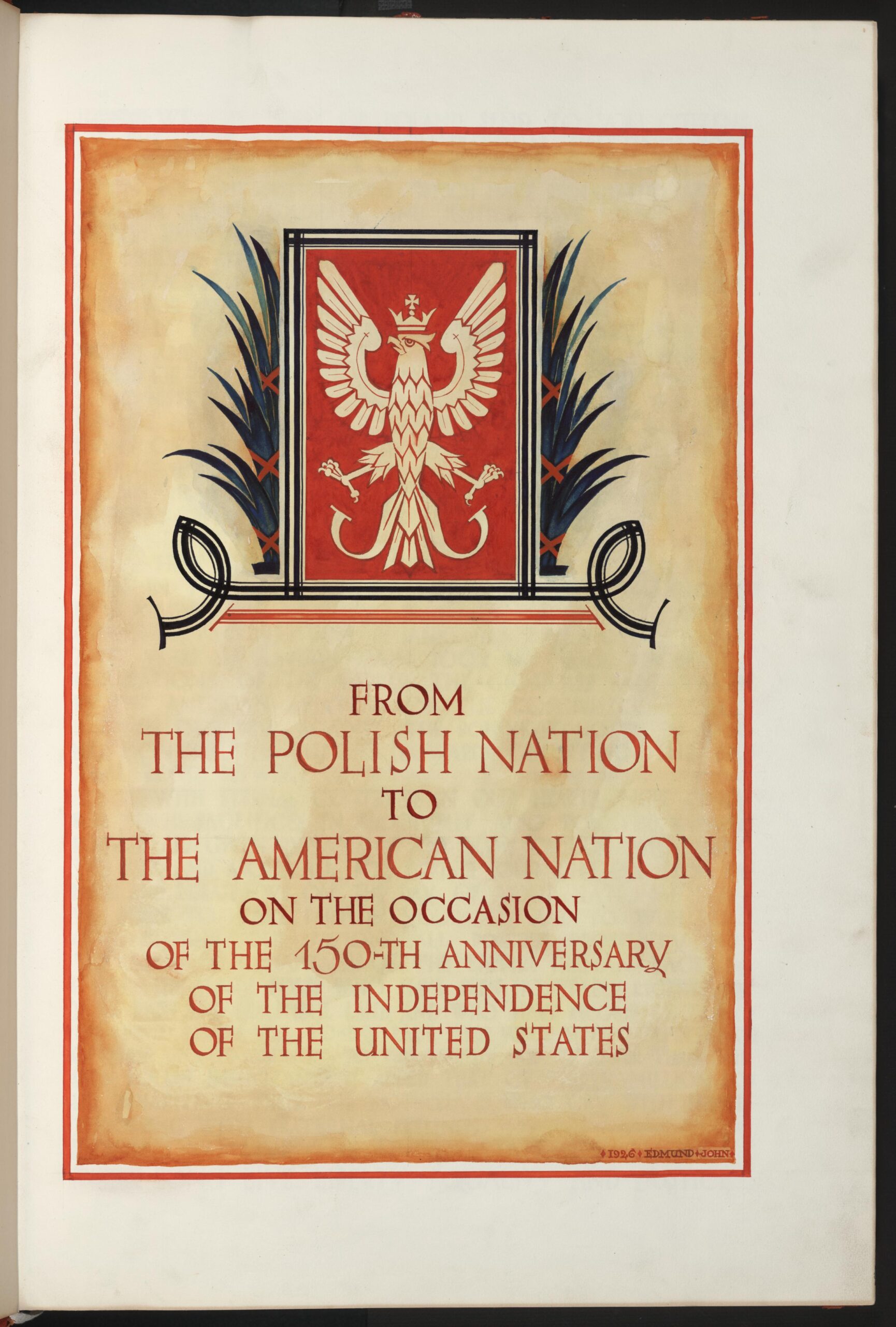 Title Page of the Polish Declaration of Friendship and Admiration 1926