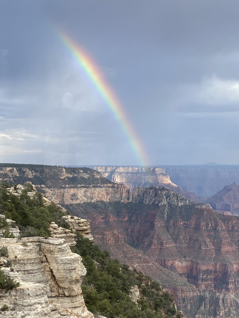 Resilience of a rainbow at the Grand Canyon