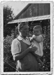 Ulma Family of Poland: Wiktoria Ulma and child