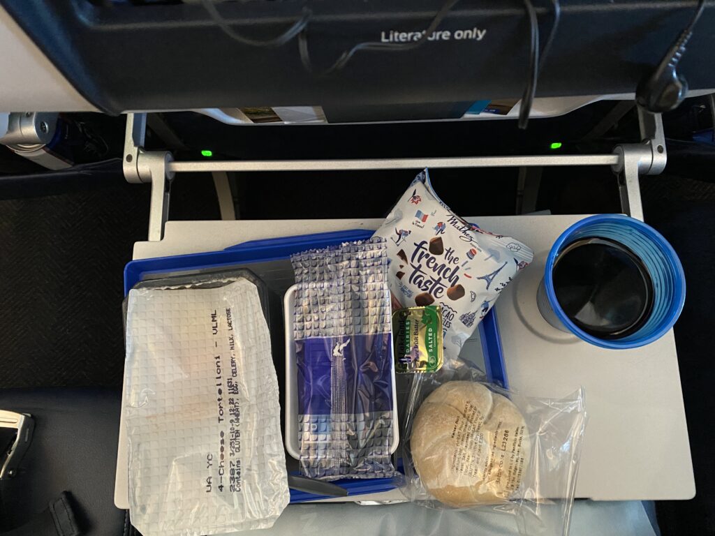 Photo of an airline meal - a true test of patience
