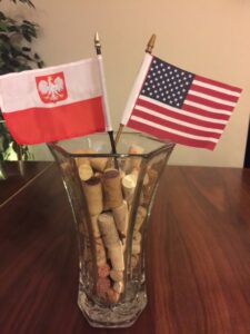 Polish and American flags to celebrate Polish heritage