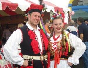 Polish man and woman at Polish festival in Phoenix, AZ in 2014